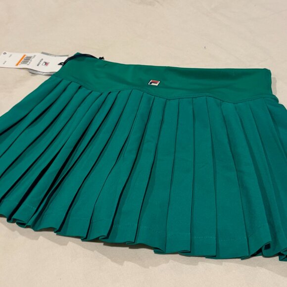 NWT FILA Women's Heritage Pleated Tennis Skirt Marine Green Small - Picture 12 of 14